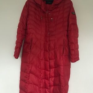 Ladies Long Red Winter Coat from Europe